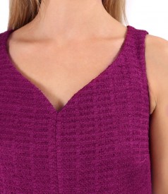 Flared dress made of curls with viscose and cotton