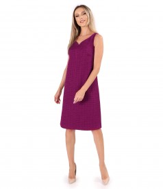 Flared dress made of curls with viscose and cotton