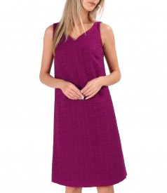 Flared dress made of curls with viscose and cotton