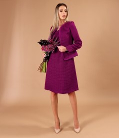 Flared dress made of curls with viscose and cotton