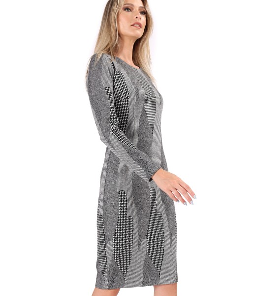 Office dress made of thick elastic viscose jersey