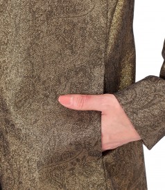 Elegant jacket with metallic elastic cotton