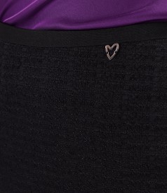 Elegant skirt made of loops with viscose and cotton