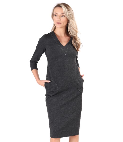 Midi dress made of thick elastic jersey