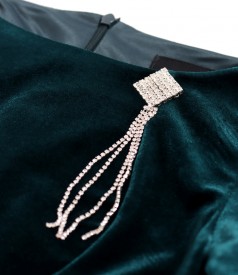 Elegant elastic velvet dress