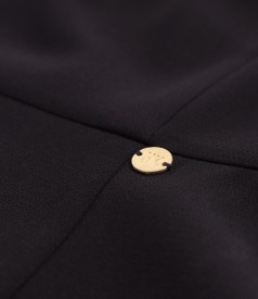 Office dress made of elastic fabric with long sleeves