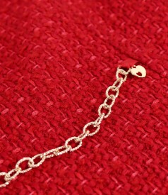 Elegant dress made of curls with wool and viscose