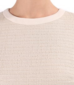 Office dress made of loops with viscose and cotton