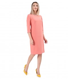 Flared dress with collar with crystals