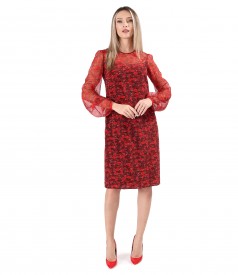 Digitally printed natural silk dress