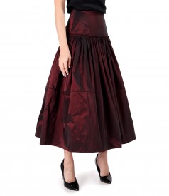 Midi skirt with taffeta frill