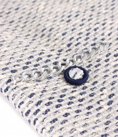 Elegant jacket made of cotton curls with metallic thread