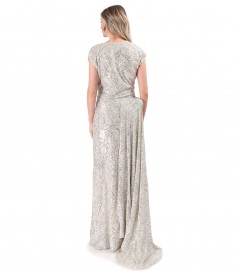 Long sequined evening dress