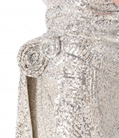 Long sequined evening dress