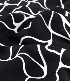 Viscose midi dress printed with geometric motifs