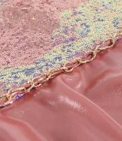 Short occasion dress with sequin bust