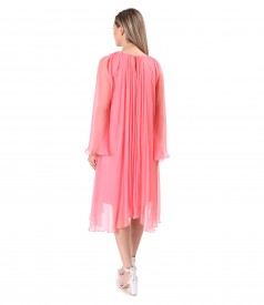 Dress made of natural silk veil