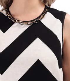 Long linen viscose dress with slit on the side