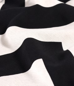 Long linen viscose dress with slit on the side