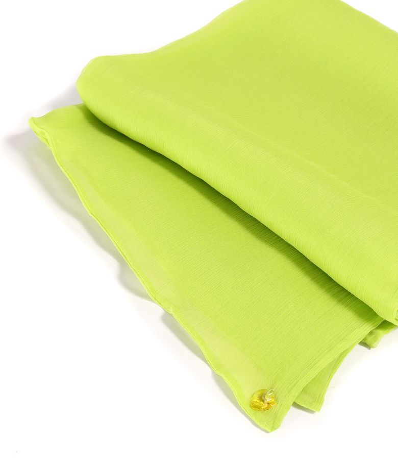 Natural silk voile wrap