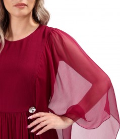 Elegant dress made of natural silk veil