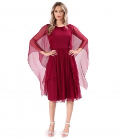 Elegant dress made of natural silk veil