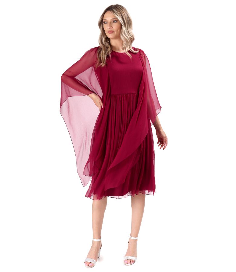 Elegant dress made of natural silk veil