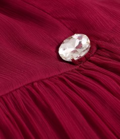 Elegant dress made of natural silk veil