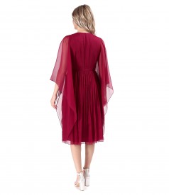 Elegant dress made of natural silk veil