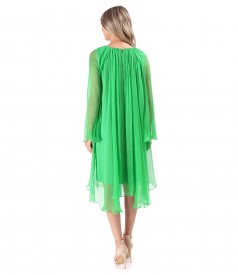 Dress made of natural silk veil