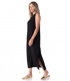 Long elegant dress made of viscose fabric