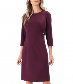 Flared Office Dress with 3/4 Sleeves