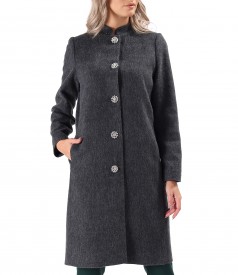 Elegant jacket made of thick fabric with wool