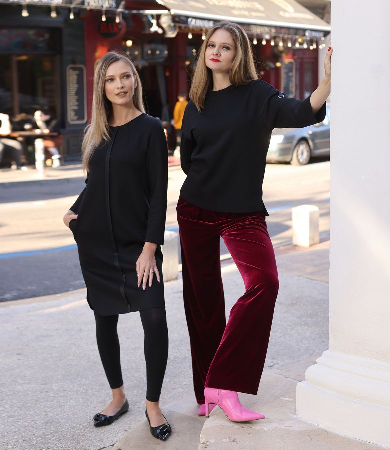 Dress made of scuba with viscose