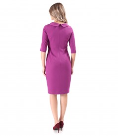 Office dress with round collar