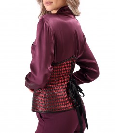 Elegant evening belt corset with buttons and back adjustment
