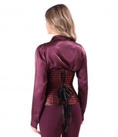 Elegant evening belt corset with buttons and back adjustment