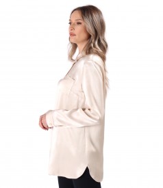Elegant viscose satin shirt