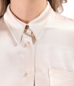Elegant viscose satin shirt