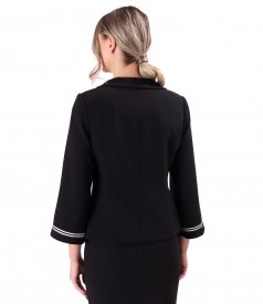 Elegant jacket with decorative pearl buttons