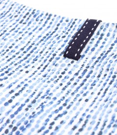 Printed elastic cotton flared skirt