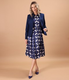 Shiny cotton denim jacket