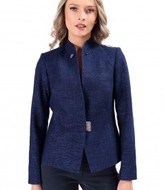 Shiny cotton denim jacket