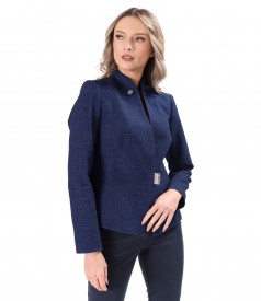 Shiny cotton denim jacket