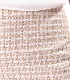 Tapered skirt made of cotton