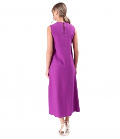 Long elegant dress made of viscose fabric