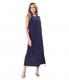 Long elegant dress made of viscose fabric