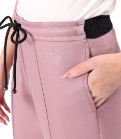 Casual pants made of scuba fabric with viscose