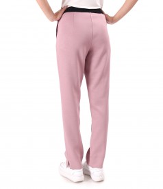 Casual pants made of scuba fabric with viscose