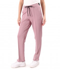 Casual pants made of scuba fabric with viscose